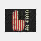 Fahne am Golf von USA 1 Fleecedecke (Vorderseite (Horizontal))