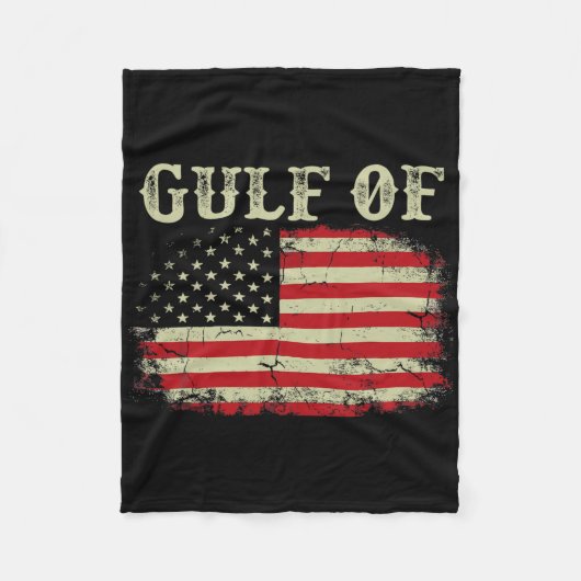 Fahne am Golf von USA 1 Fleecedecke (Vorderseite)