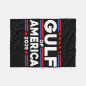 Fahne am Golf von USA Fleecedecke (Vorderseite (Horizontal))