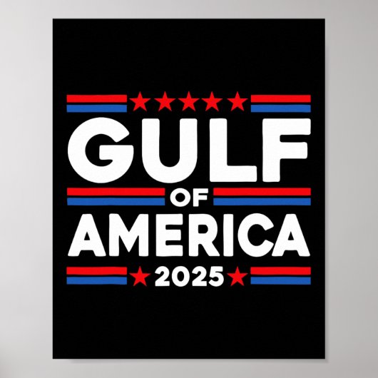 Fahne am Golf von USA Poster (Vorne)