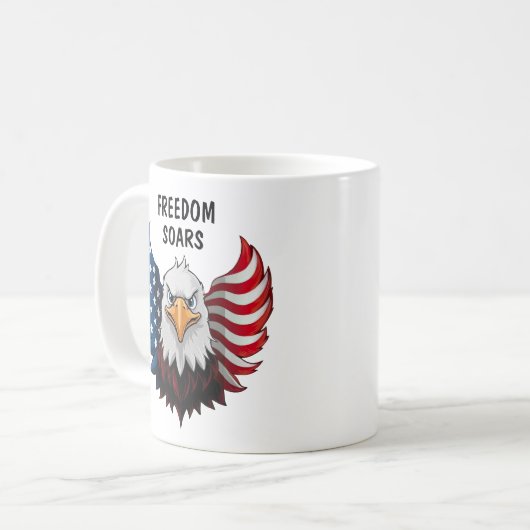 Fahne "American Eagle" Kaffeetasse (Vorderseite Links)