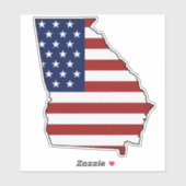 Fahne "American Georgia" Aufkleber (Blatt)