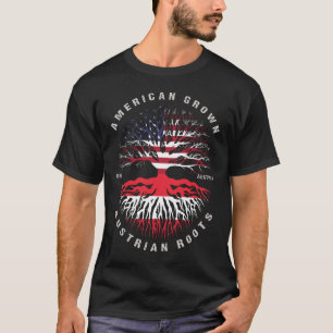 Fahne "American Grown Austrian Roots Austria" T-Shirt