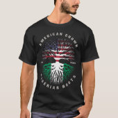 Fahne "American Grown Nigerias Roots Nigeria" T-Shirt (Vorderseite)