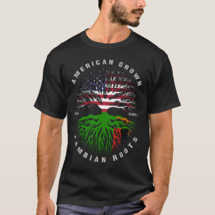 Fahne "American Grown Sambia Roots Sambia" T-Shirt
