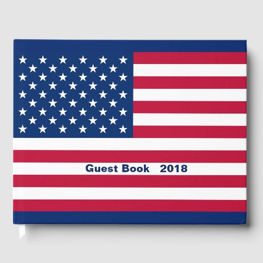 Fahne Amerika - Reisen Gästebuch (Vorderseite)
