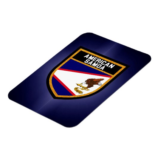 Fahne Amerikanisch-Samoas Magnet (Linke Seite)