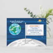 Fahne auf dem Mond Einladung (Stehend Vorderseite)