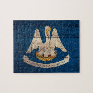 Fahne aus dem alten Holz Louisiana; Puzzle