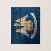 Fahne aus dem alten Holz Louisiana; Puzzle (Vertikal)