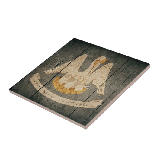 Fahne aus geraubtem Holz Fliese (Seite)