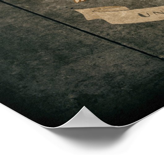 Fahne aus geraubtem Holz Poster (Ecke)