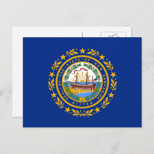 Fahne aus Granit, Flagge von New Hampshire Postkarte