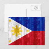 Fahne aus Holz Postkarte (Vorne/Hinten)