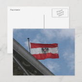 Fahne austria postkarte (Vorne/Hinten)