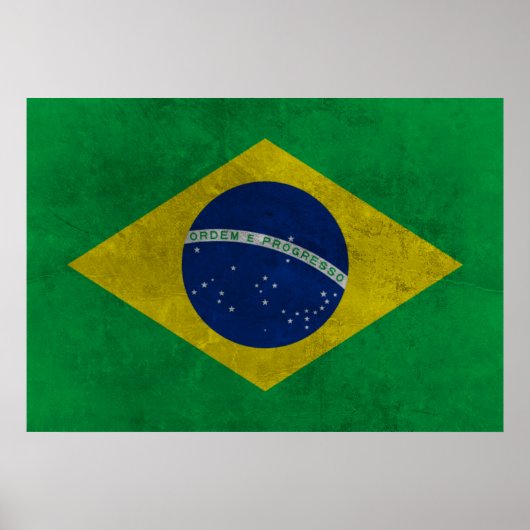 Fahne Brasiliens ,(Alter Stil) Poster (Vorne)