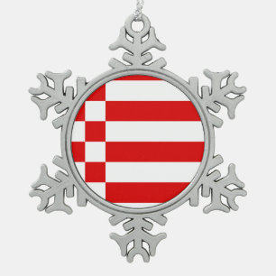 Fahne Bremen Snowflake Weihnachtsschmuck Zwiebeln Schneeflocken Zinn-Ornament