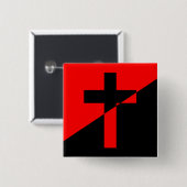 Fahne christlicher Sozialismus & Anarchismus (Befr Button (Vorne & Hinten)