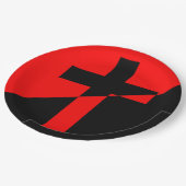 Fahne christlicher Sozialismus & Anarchismus (Befr Pappteller (Schrägansicht)