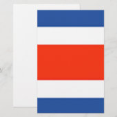 Fahne Costa Rica Briefpapier (Vorne/Hinten)