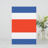Fahne Costa Rica Briefpapier (Stehend Vorderseite)