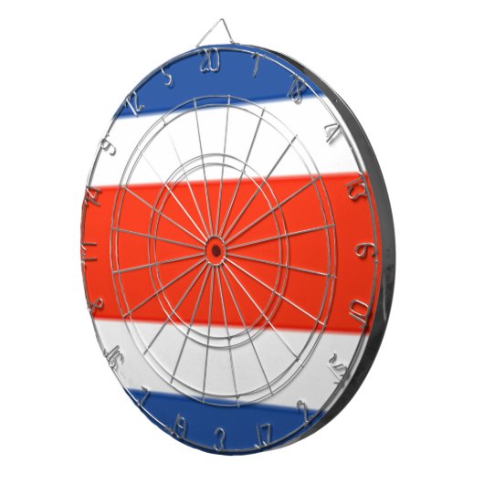 Fahne Costa Rica Dartscheibe (Vorderseite rechts)