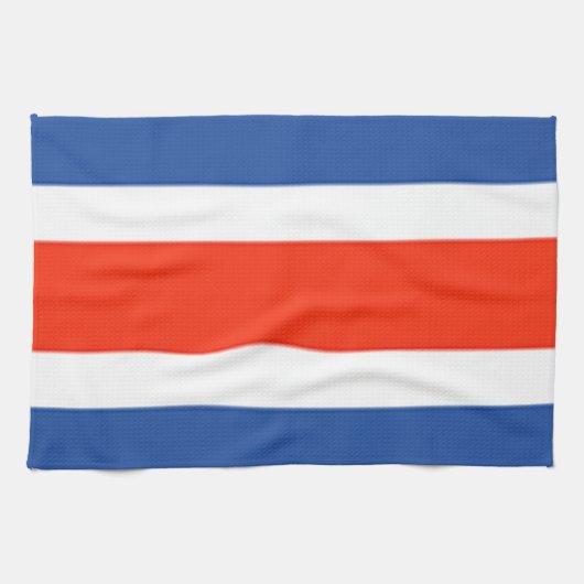 Fahne Costa Rica Geschirrtuch (Horizontal)
