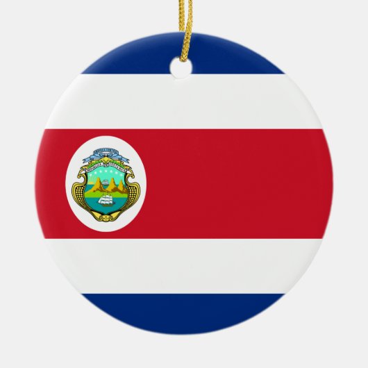 Fahne Costa Rica Keramikornament (Vorne)