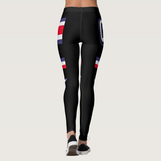 Fahne Costa Rica Leggings (Rückseite)