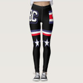 Fahne Costa Rica Leggings (Vorderseite)