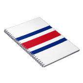 Fahne Costa Rica Notizblock (Rechte Seite)