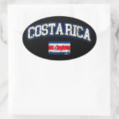 Fahne Costa Rica Ovaler Aufkleber (Tasche)