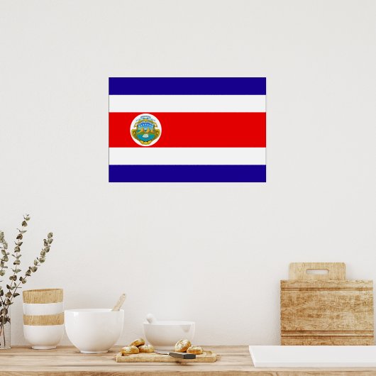 Fahne Costa Rica Poster (Küche)