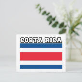 Fahne Costa Rica Postkarte (Stehend Vorderseite)