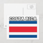 Fahne Costa Rica Postkarte (Vorne/Hinten)