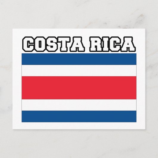 Fahne Costa Rica Postkarte (Vorderseite)