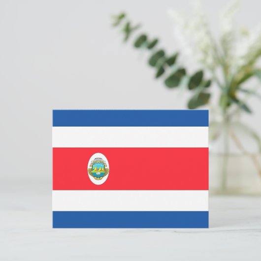 Fahne Costa Rica Postkarte (Stehend Vorderseite)