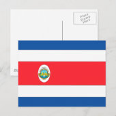Fahne Costa Rica Postkarte (Vorne/Hinten)