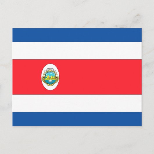 Fahne Costa Rica Postkarte (Vorderseite)