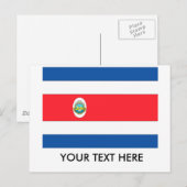 Fahne Costa Rica Postkarte (Vorne/Hinten)