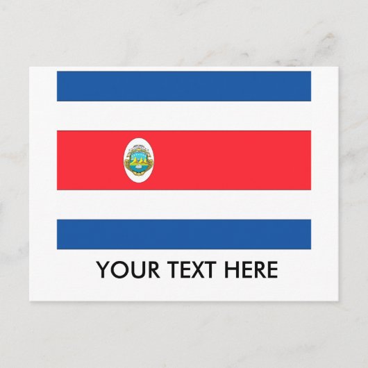 Fahne Costa Rica Postkarte (Vorderseite)
