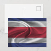 Fahne Costa Rica Postkarte (Vorne/Hinten)