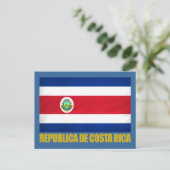 Fahne Costa Rica Postkarte (Stehend Vorderseite)