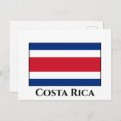 Fahne Costa Rica Postkarte (Vorne/Hinten)
