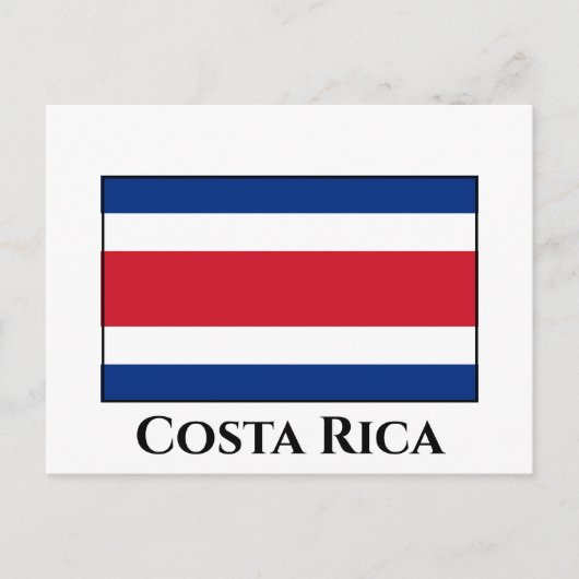 Fahne Costa Rica Postkarte (Vorderseite)