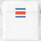 Fahne Costa Rica Quadratischer Aufkleber (Tasche)