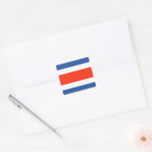 Fahne Costa Rica Quadratischer Aufkleber (Umschlag)