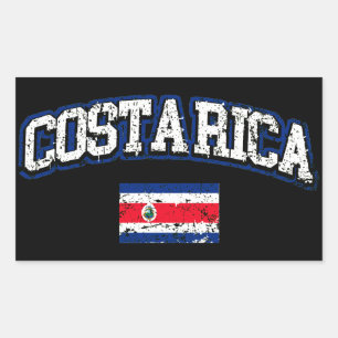 Fahne Costa Rica Rechteckiger Aufkleber