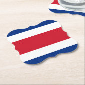 Fahne Costa Rica Untersetzer (angewinkelt)