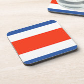 Fahne Costa Rica Untersetzer (Linke Seite)